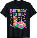 Building Blocks Bricks Birthday Party Girls Master Builders T-Shirt