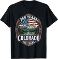 Colorado 150th Anniversary 250th USA Flag T-Shirt