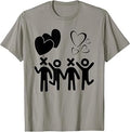 BFFs Best Friends Forever XOXO Hearts Stick Figures T-Shirt