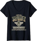 Women's Idgies Wild Honey Co Whistle Stop Alabama Bee Charmer Retro V-Neck T-Shirt