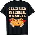 Certified Wiener Handler Funny BBQ Hotdog Grilling T-Shirt