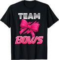 Burnouts Or Bows Gender Reveal Decorations Team Girl Boy T-Shirt