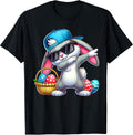 Happy Easter Shirts Dabbing Bunny Toddler Boys