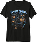 Cocker Spaniel Vintage 90s Heavy Metal Style Dog Lover Premium Tri-Blend T-Shirt