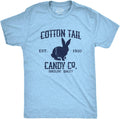 Mens Cotton Tail Candy Co T Shirt Funny Easter Sunday Chocolate Bunny Rabbit Tee for Guys