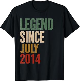 12 Years Old Legend Since July 2014 12th Birthday Gifts T-Shirt