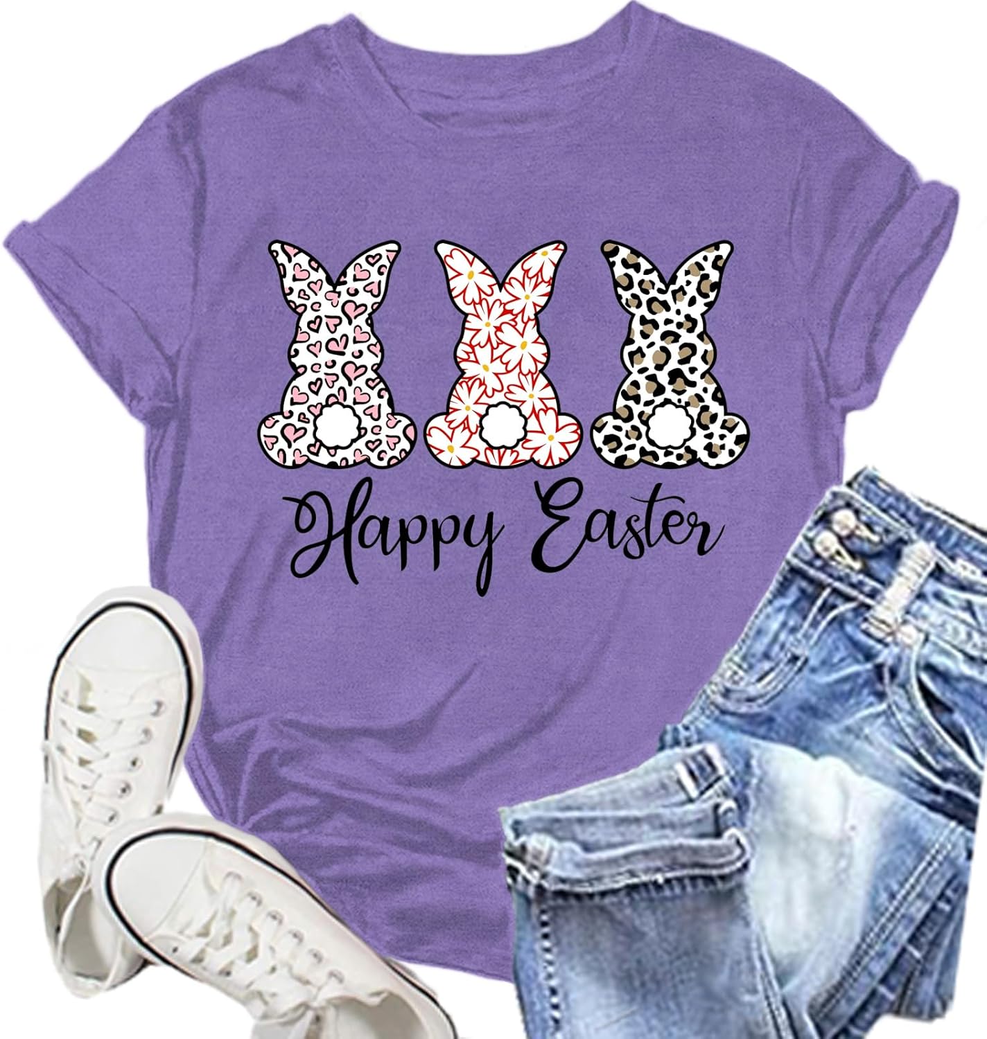 Easter Shirt for Women: Easter Bunny Tshirt Happy Easter Tee Shirts