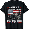 Big Boy 4014 250 Years of Freedom Steam Locomotive Train T-Shirt