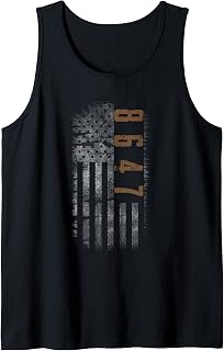 Retro Vintage 8647 86 47 US Flag Tank Top