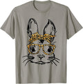 Cute Bunny Wearing Glasses Leopard Easter Day
