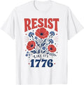 Resist Like It's 1776 Vintage Floral 4th of July T-Shirt