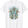 Bunny with Trio Crosses Inspirational Christian