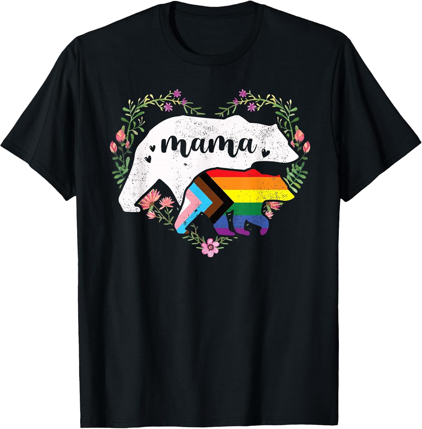 LGBT Gay Progress Pride Shirt Mom Mama Bear Moms