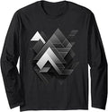 Futuristic Geometric Abstract Art - Minimalist Design Long Sleeve T-Shirt
