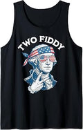 Two Fiddy 250 George Washington Funny 4th of July Tank Top