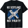 No Scotland No Party Unicorn Flag Scottish Banner Fan Retro T-Shirt