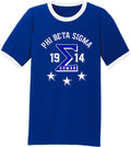 Phi Beta Sigma Three Stars Graphic Ringer T Shirt