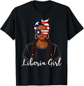 Liberia Flag Outfit for Woman Girl Souvenirs Liberian T-Shirt