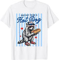 Bad Day to Be A Hot Dog Funny Raccoon Hotdog 4th of July T-Shirt