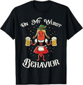On My Wurst Behavior Sausage Drindl Funny Oktoberfest Women T-Shirt