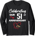 Celebrating Our 51st Wedding Anniversary 51 Year of Marriage Long Sleeve T-Shirt