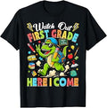 Watch Out First Grade Here I Come Dino First Day of School T-Shirt