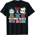 Back to School Rock Paper Scissors 4th Grade Bot Girl Kids T-Shirt