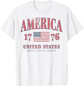 Retro 4th of July America Shirt Patriotic Aesthetic USA Tee T-Shirt