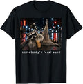 Somebody's Feral Aunt Raccoon Coffee T-Shirt