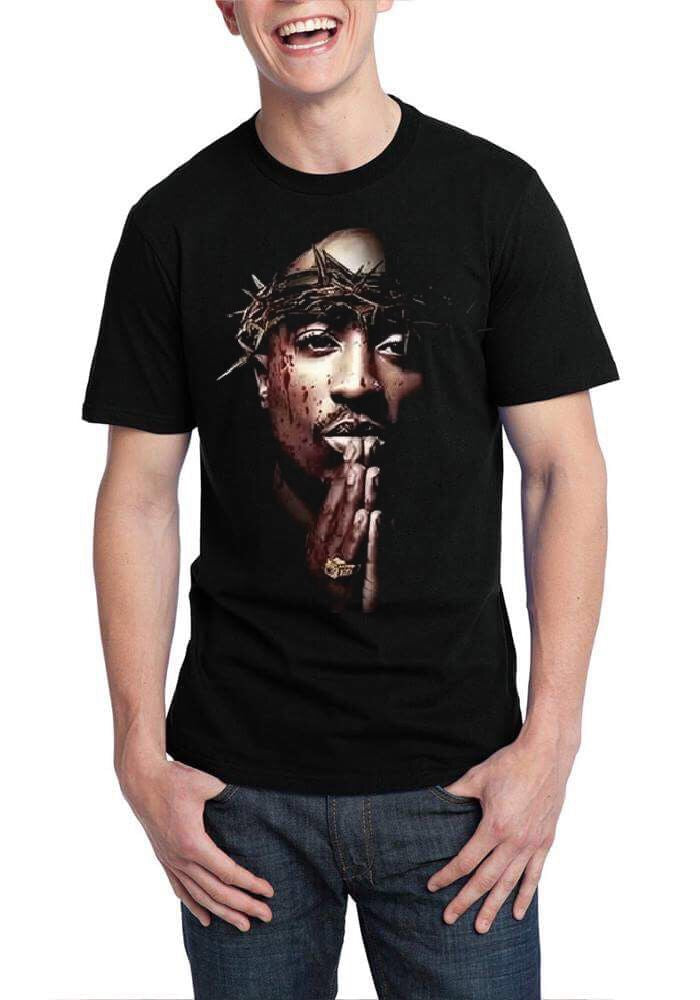 Tupac Black T-Shirt Hoodie, Sweatshirt | PureTeeCo.com