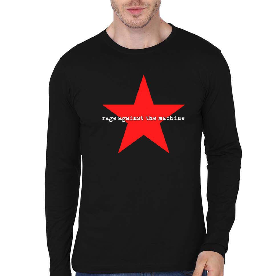 Rage Against Machine Black Full Sleeve T-Shirt Hoodie, Sweatshirt | PureTeeCo.com