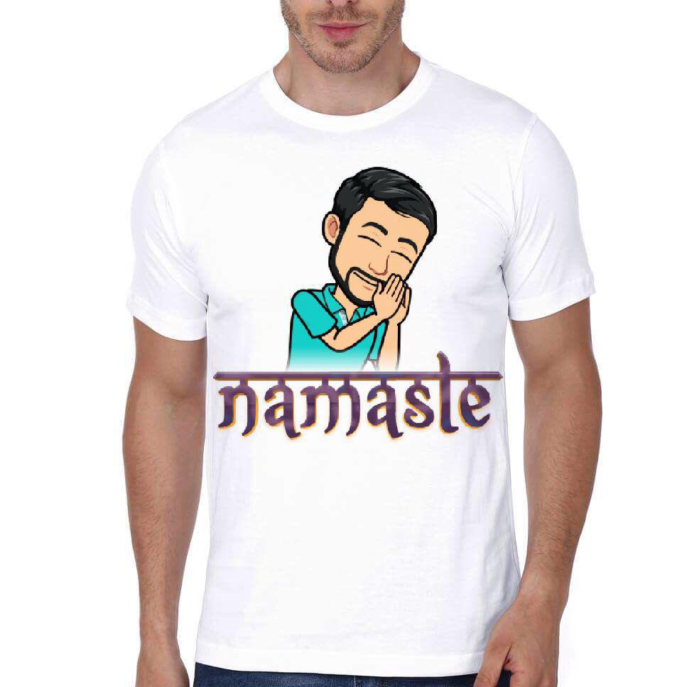 Namaste White T-Shirt Hoodie, Sweatshirt | PureTeeCo.com
