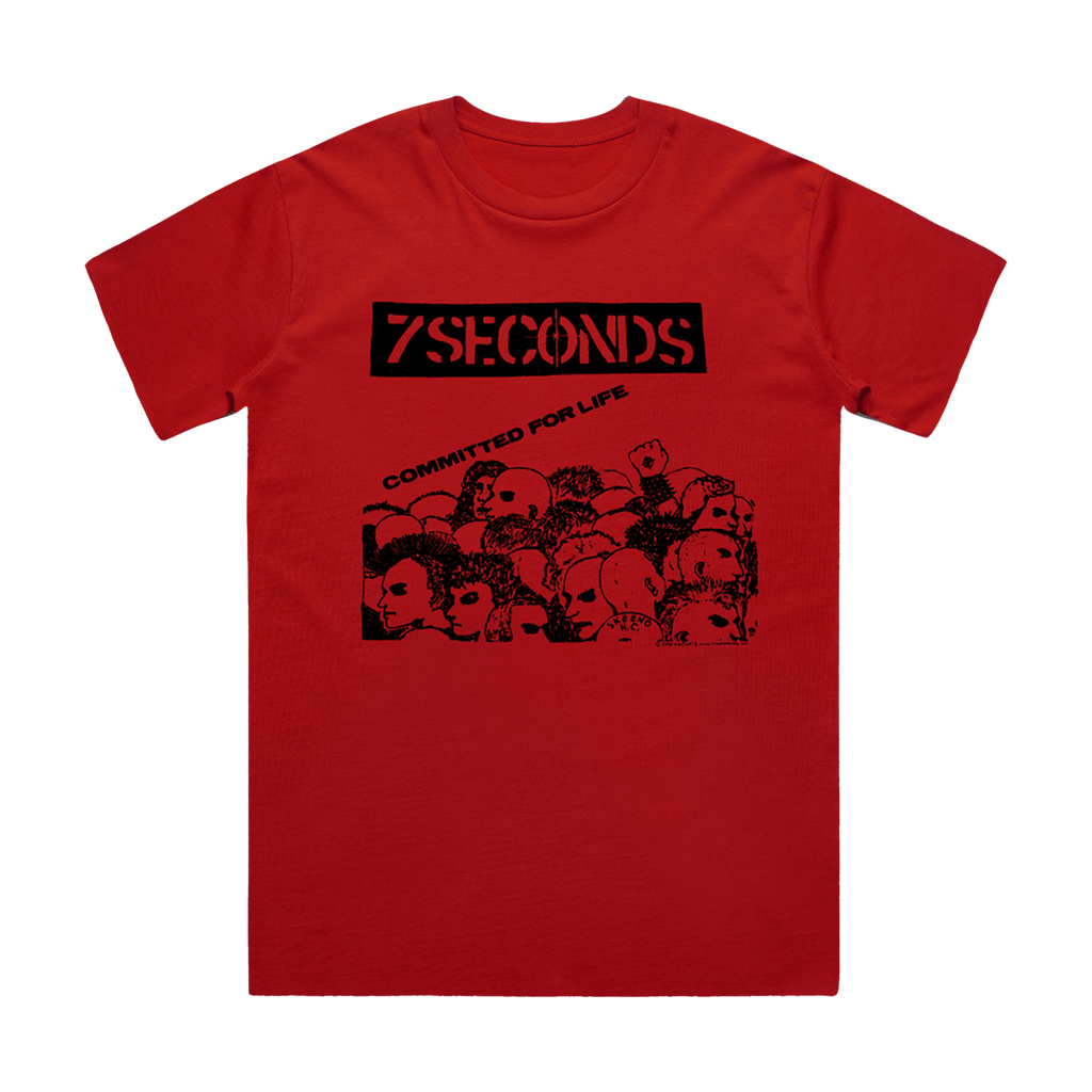 7 Seconds - Committed For Life T-Shirt Hoodie, Sweatshirt | PureTeeCo.com