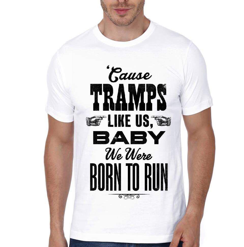 Tramps Like Us White Half Sleeve T-Shirt Hoodie, Sweatshirt | PureTeeCo.com