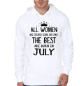 The Best Are Born In July White Hoodie T-Shirts, Sweatshirt | PureTeeCo.com