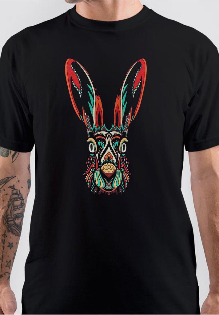 Psychedelic Bunny Half Sleeve T-Shirt Hoodie, Sweatshirt | PureTeeCo.com