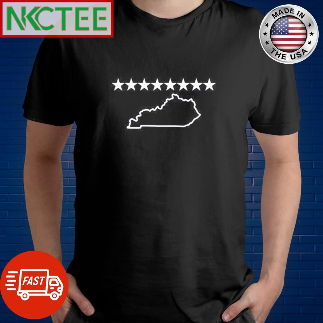 8 star Kentucky map basketball shirt