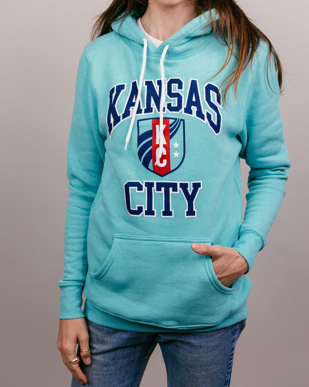 KC Current Shield Teal Hoodie T-Shirts, Sweatshirt | PureTeeCo.com (Image 2)