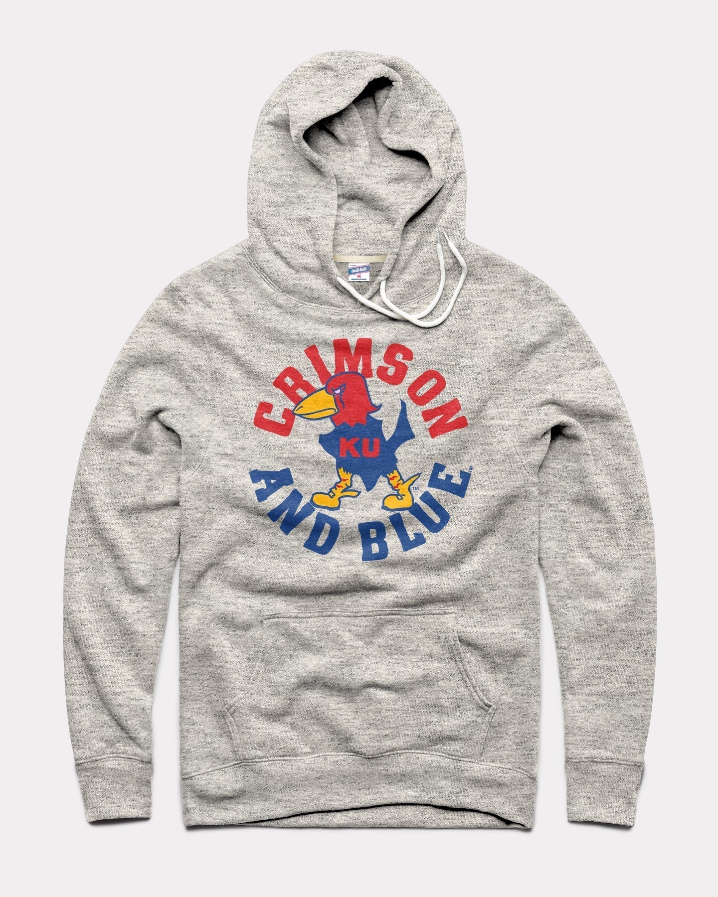 KU Crimson and Blue Athletic Grey Hoodie T-Shirts, Sweatshirt | PureTeeCo.com