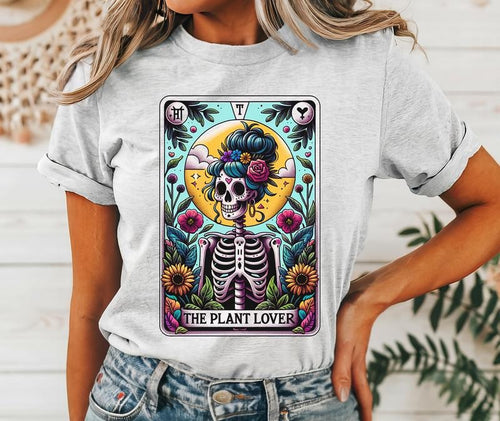 #807 - The Plant Lover Tarot Card Design - Print Unisex Crew neck Tee T-shirt Hoodie, Sweatshirt | PureTeeCo.com
