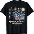 Gogh Outside America's 250th 1776 2026 Starry Night USA T-Shirt