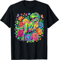 Funny Dinosaur Dino Floral Flower