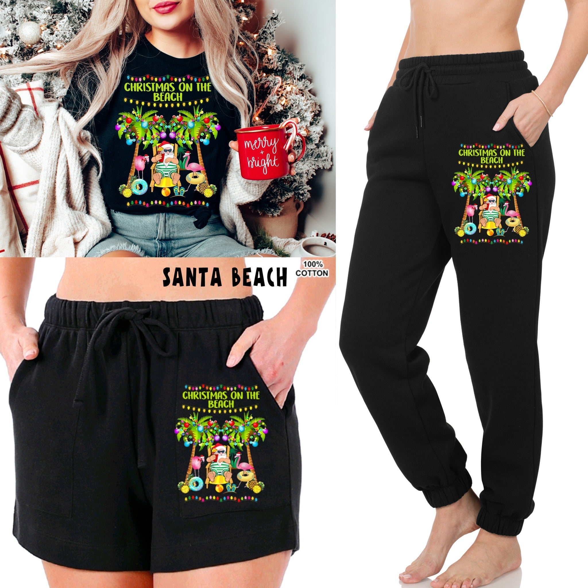 LOUNGEWEAR RUN-SANTA BEACH- CREW NECK SWEATSHIRT- PREORDER CLOSING 9/30 T-Shirts, Hoodie | PureTeeCo.com (Image 2)