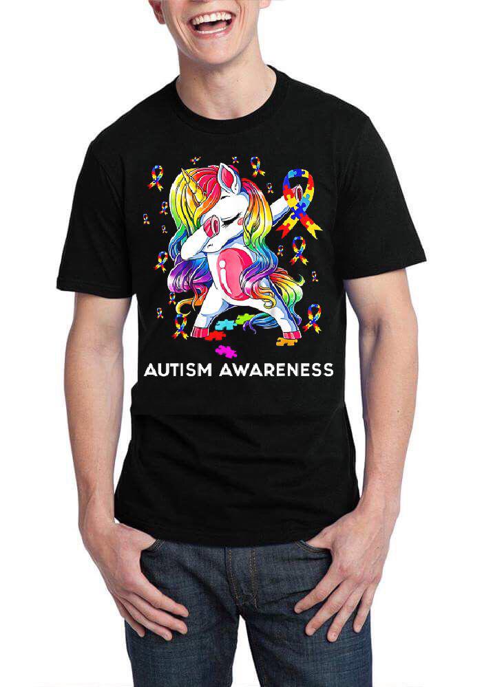 Autism Awareness Black Half Sleeve T-Shirt Hoodie, Sweatshirt | PureTeeCo.com