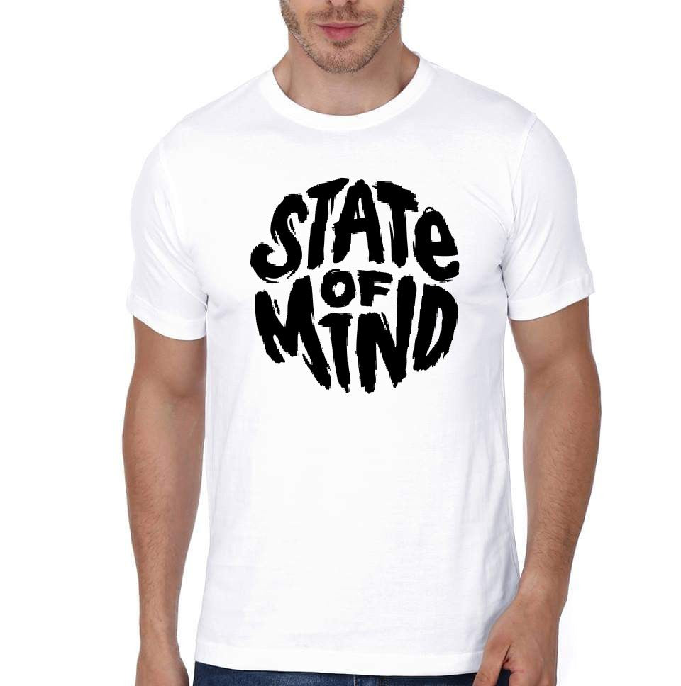 State Of Mind White T-Shirt Hoodie, Sweatshirt | PureTeeCo.com