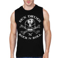 Rock N Roll Black Sleeveless T-Shirt Hoodie, Sweatshirt | PureTeeCo.com
