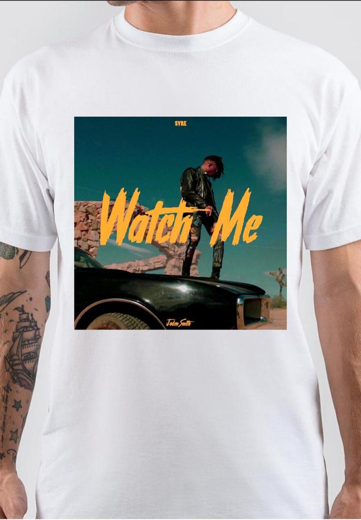 Watch Me Half Sleeve White T-Shirt Hoodie, Sweatshirt | PureTeeCo.com