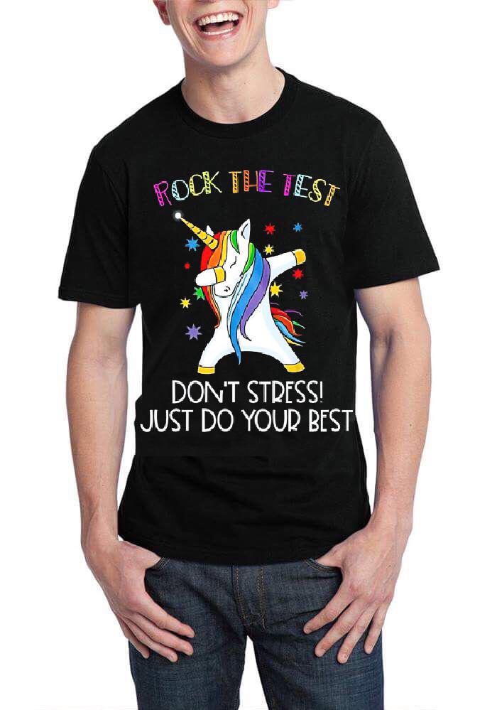 Rock The Test Black Half Sleeve T-Shirt Hoodie, Sweatshirt | PureTeeCo.com