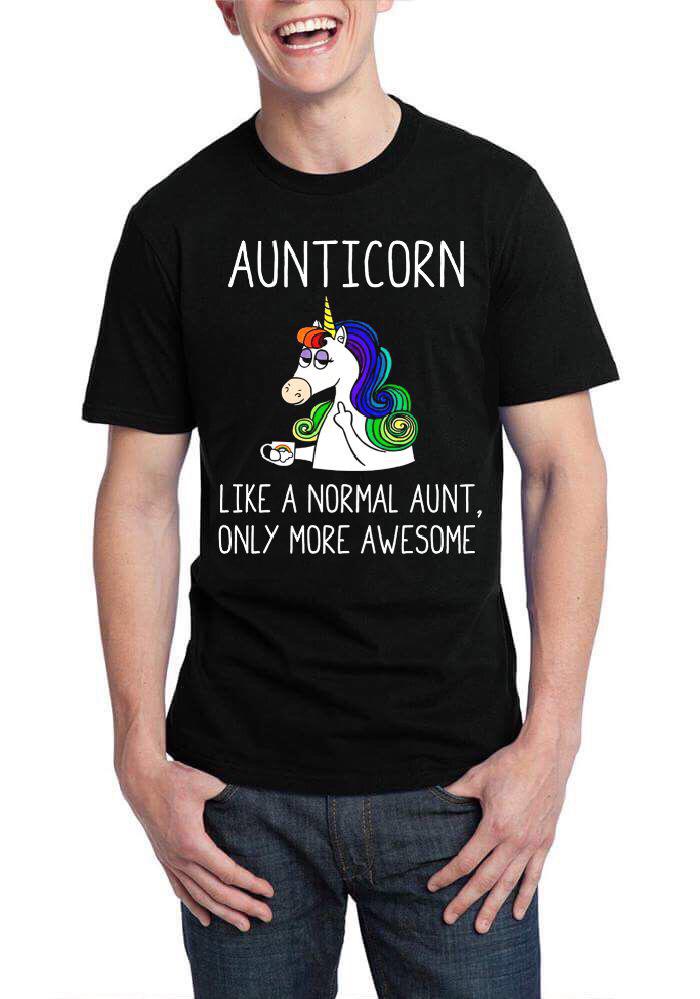 Unicorn Black Half Sleeve T-Shirt Hoodie, Sweatshirt | PureTeeCo.com