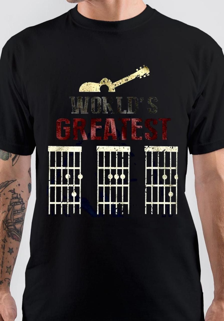 Worldâ€™s Greatest Dad Guitar Chord T-Shirt Hoodie, Sweatshirt | PureTeeCo.com